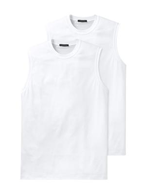 Schiesser - 2p Shirt 0/0 - American - wit, Maat:S
