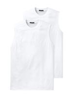 Schiesser - 2p Shirt 0/0 - American - wit, Maat:S