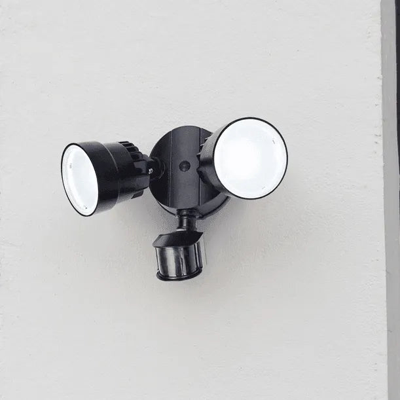 Buitenlamp breedstraler zwart &apos;Shrimp&apos; 1500 lumen 12W