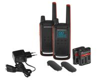 Motorola T82 Twin Pack twee-weg radio 16 kanalen Zwart, Oranje