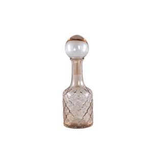 PTMD Cianna Brown glass bottle round with bal S