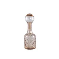 PTMD Cianna Brown glass bottle round with bal S