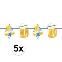 5x Beierse/Bayern print slinger met bier 10 meter feestversiering   - - thumbnail