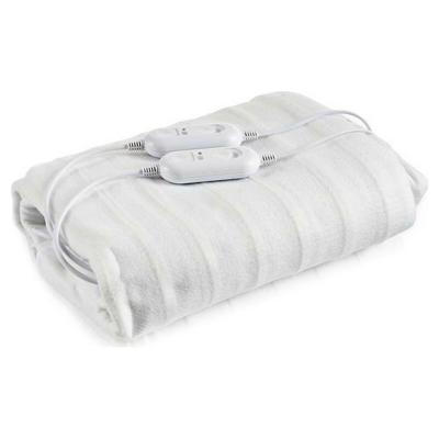 Dubbele elektrische bedverwarmer Gift Decor Wit Polyester 140 x 1 x 160 cm Geometrisch 2 x 60 W