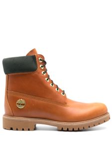 Timberland bottines en cuir à lacets - Marron