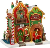 Lemax li&apos;i murph&apos;s sleigh shop verlicht kersthuisje Santa&apos;s Wonderland 2024