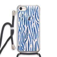 Blauwe nerven: iPhone 7 Transparant Hoesje met koord