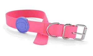 MORSO HALSBAND HOND WATERPROOF GERECYCLED PASSION PINK ROZE 47-55X2,5 CM