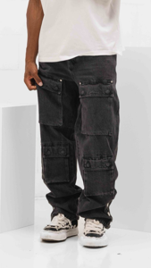 Fearless Blood Relaxed Cargo Broek Heren Zwart - Maat 31 - Kleur: Zwart | Soccerfanshop