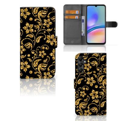 Samsung Galaxy A05s Hoesje Gouden Bloemen Samsung Galaxy A05s Hoesje Gouden Bloemen