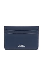 A.P.C. porte-cartes André en cuir - Bleu - thumbnail