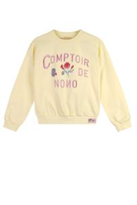 NoNo zomer sweater meisjes - geel - borduursel - Konono