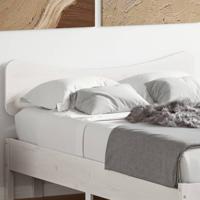 Hoofdbord 135 cm massief grenenhout wit - thumbnail