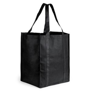 Boodschappen tassen/shoppers zwart 38 cm