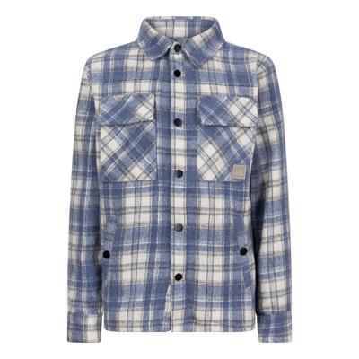 Shirt Jacket Check Steel Blue