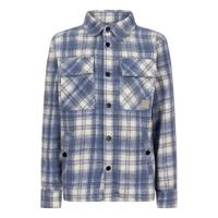 Shirt Jacket Check Steel Blue