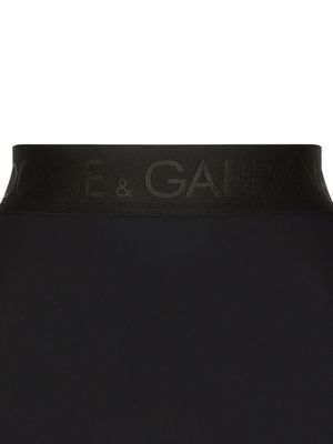 Dolce & Gabbana culotte à taille haute à logo - Noir