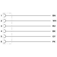 Phoenix Contact 1522215 Sensor/actuator aansluitkabel Aantal polen (sensoren): 6 5.00 m 1 stuk(s) Piece