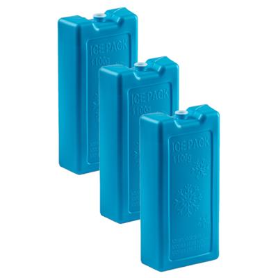 Plasticforte koelelementen - 6x stuks - 1100 ml - 22 x 11 x 5 cm - blauw - kunststof
