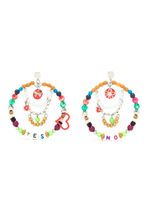 Amir Slama boucles d'oreilles pendantes à perles - Multicolore - thumbnail