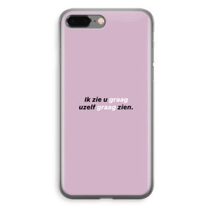 uzelf graag zien: iPhone 8 Plus Transparant Hoesje