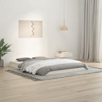 Bedframe massief grenenhout wit 135x190 cm