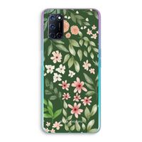 Botanical green sweet flower heaven: Oppo A92 Transparant Hoesje