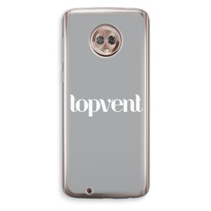 Topvent Grijs Wit: Motorola Moto G6 Transparant Hoesje