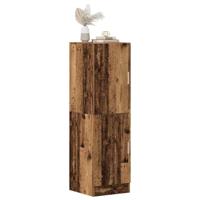 Keukenkast 38x41,5x131,5 cm bewerkt hout oud houtkleurig