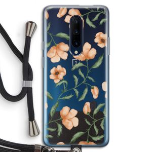 Peachy flowers: OnePlus 7 Pro Transparant Hoesje met koord