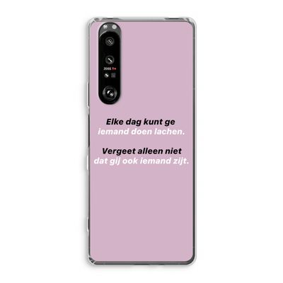 gij zijt ook iemand: Sony Xperia 1 III Transparant Hoesje
