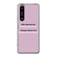 gij zijt ook iemand: Sony Xperia 1 III Transparant Hoesje