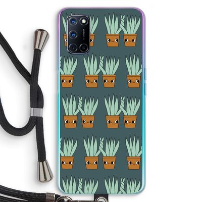 Sansevieria: Oppo A92 Transparant Hoesje met koord