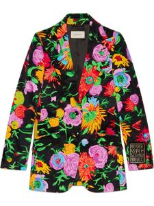 Gucci x Ken Scott floral velvet blazer - Noir