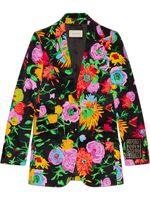 Gucci x Ken Scott floral velvet blazer - Noir - thumbnail