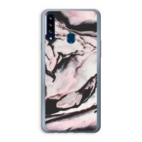 Roze stroom: Samsung Galaxy A20s Transparant Hoesje