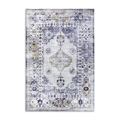 Vintage Vloerkleed Aurora - Blauw / Grijs maat: 290x200cm - materiaal: - Dekbed-Discounter.nl
