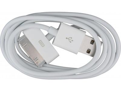 Xccess Xccess Data Cable Apple iPhone 3G(s)/4(s)/iPad 2/3/4 White Bulk