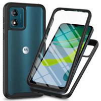 Motorola Moto E13 360 Protection Series Hoesje - Zwart / Doorzichtig