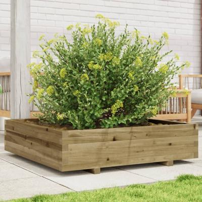 VidaXL Plantenbak 100x100x26,5 cm geïmpregneerd grenenhout