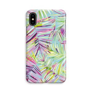 Tropical Palms Blue: iPhone X Volledig Geprint Hoesje