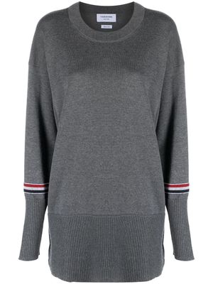 Thom Browne pull en laine à col rond - Gris
