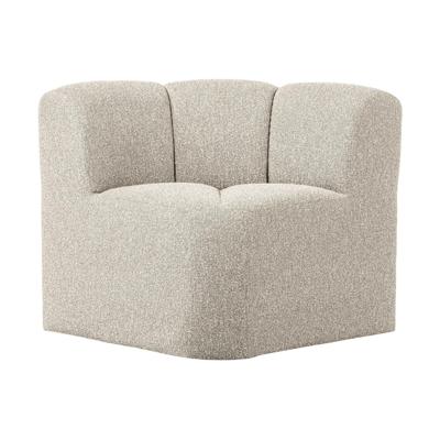 Woood Mojo eetkamerbank hoekelement bouclé Beige Melange