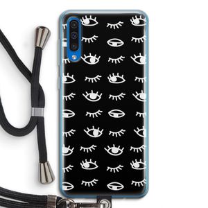 Eye pattern #3: Samsung Galaxy A50 Transparant Hoesje met koord