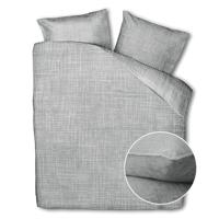 Dekbedovertrek Katoen - Lits-Jumeaux (240x220 cm) - Grijs Katoen - Dessin: Effen - Zo!Home - Dekbed-Discounter.nl
