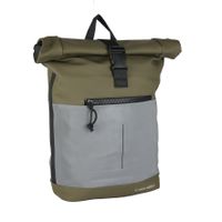 New Rebels Bowie New York Olijf Groen 21L Rugzak Rolltop Reflectie Waterafstotend Laptop 15.6"