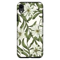 Wit bloemenpatroon: iPhone XR Tough Case