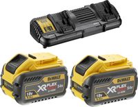 DeWalt DCB132X2-QW FlexVolt Starter Kit - 2 x FlexVolt accu 54V 9,0Ah Li-Ion + DCB132 Dubbellader