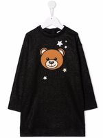 Moschino Kids robe en jersey à imprimé ourson - Noir