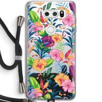 Tropisch 2: LG V30 Transparant Hoesje met koord